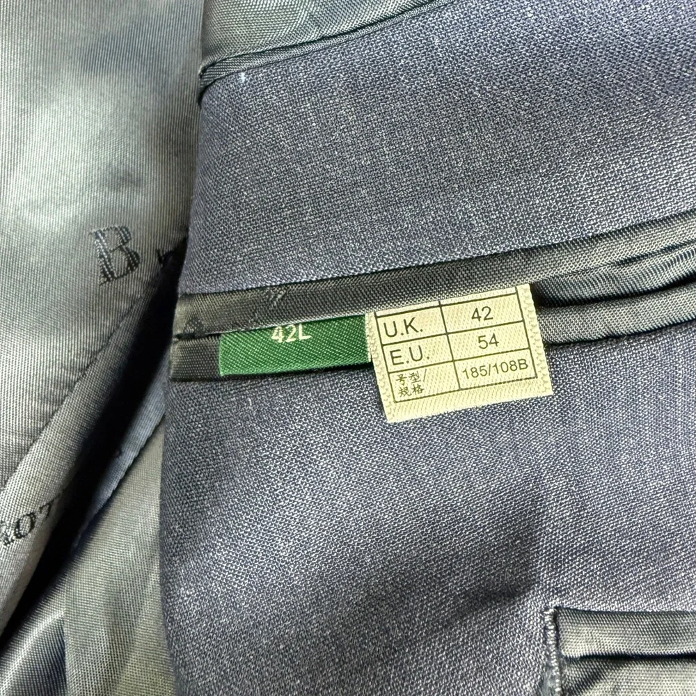 B by Brooks Brothers Mens Blue Performance Blazer Sport Coat 42 Long NWT